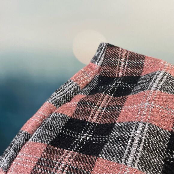 Pink Metallic & Plaid Skirt Sz S - Picture 5 of 6